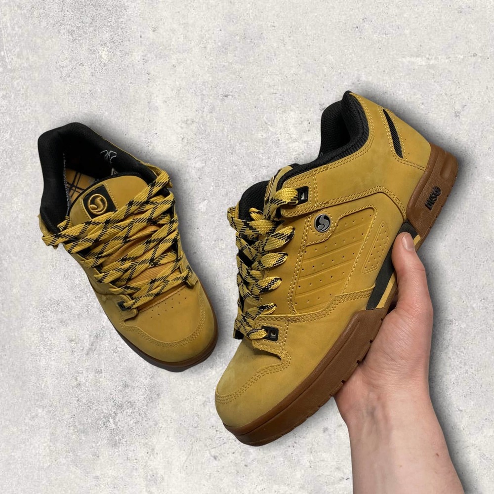 Yellow DVS Eduro 125 Skate Shoes Fat Tongue Stash Pocket Large Laces
